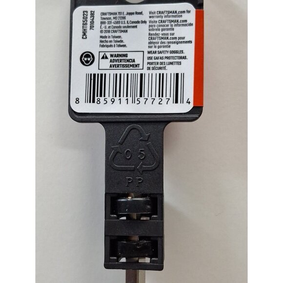 New Craftsman Screwdriver Slotted/Flat, 3/16 inch, 6" (150mm), CMHT65023, SAE - Picture 3 of 3